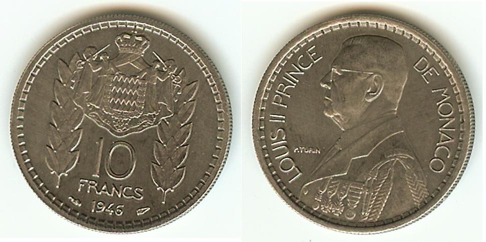10 Francs Louis II 1946 AU